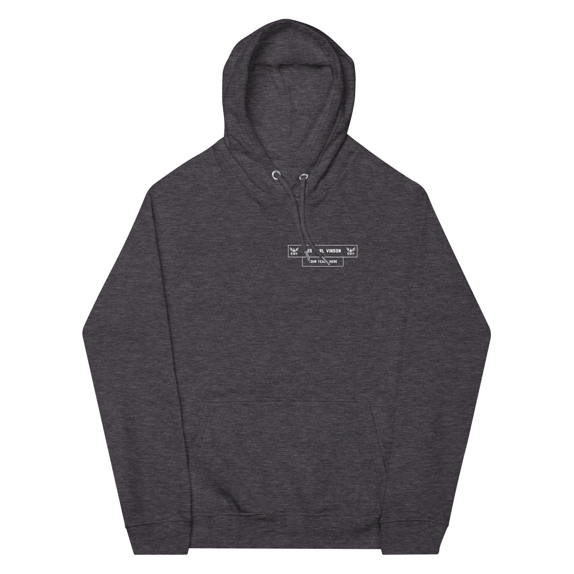 Customizable USS CARL VINSON Unisex eco raglan hoodie