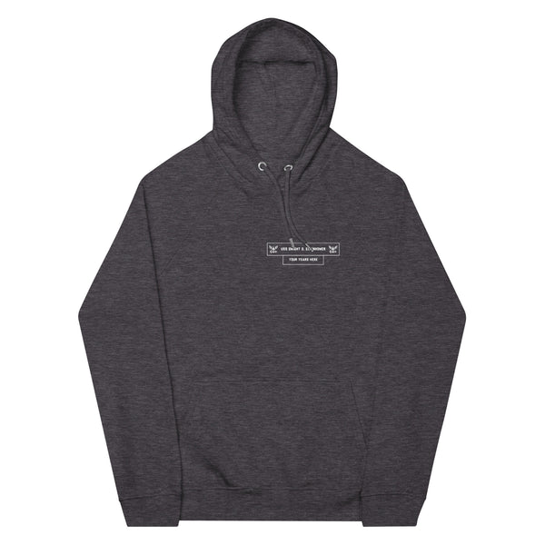 Customizable USS DWIGHT D. EISENHOWER Unisex eco raglan hoodie