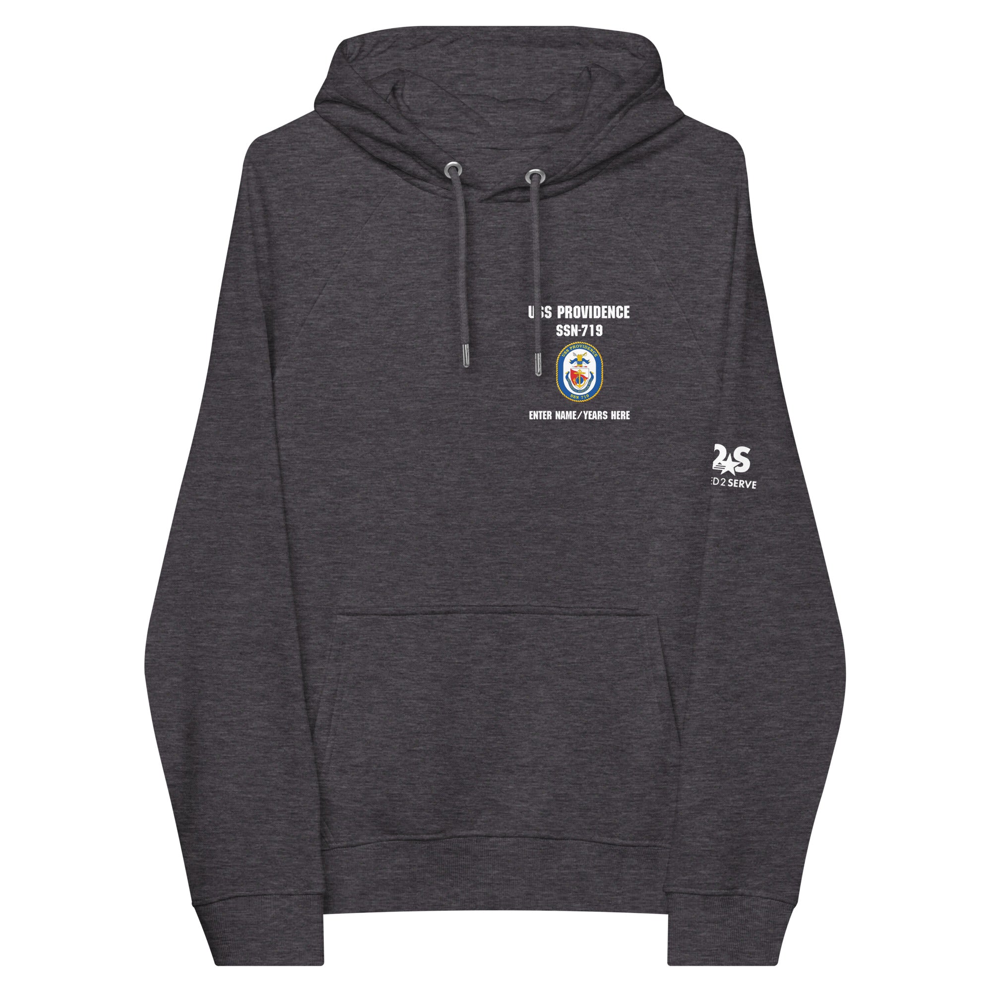 Customizable USS PROVIDENCE (SSN-719) Unisex eco raglan hoodie