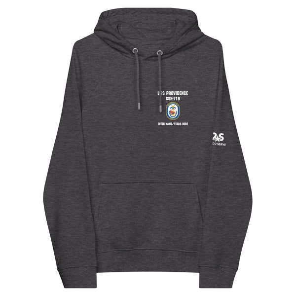 Customizable USS PROVIDENCE (SSN-719) Unisex eco raglan hoodie