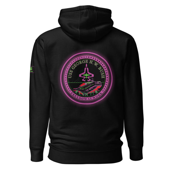 USS GEORGE H.W. BUSH NEON Unisex Hoodie