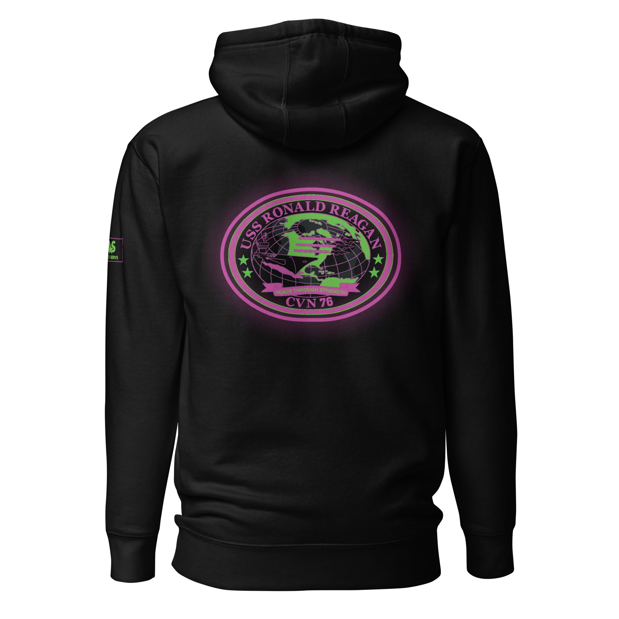 USS RONALD REAGAN NEON Unisex Hoodie