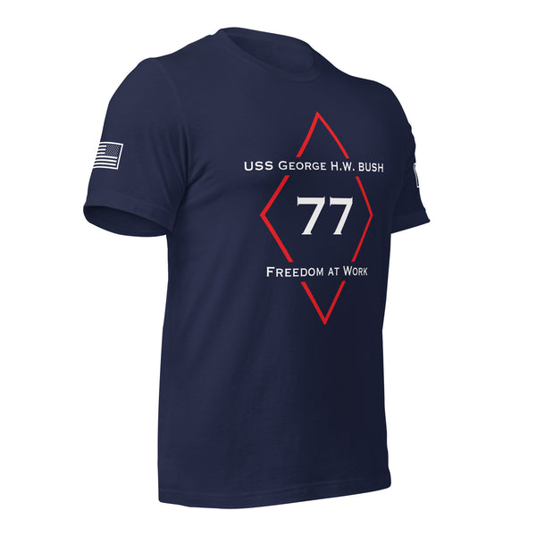 USS GEORGE H.W. BUSH DIAMOND Unisex t-shirt