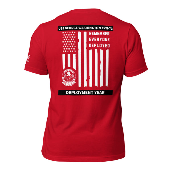 Customizable RED USS GEORGE WASHINGTON Unisex t-shirt