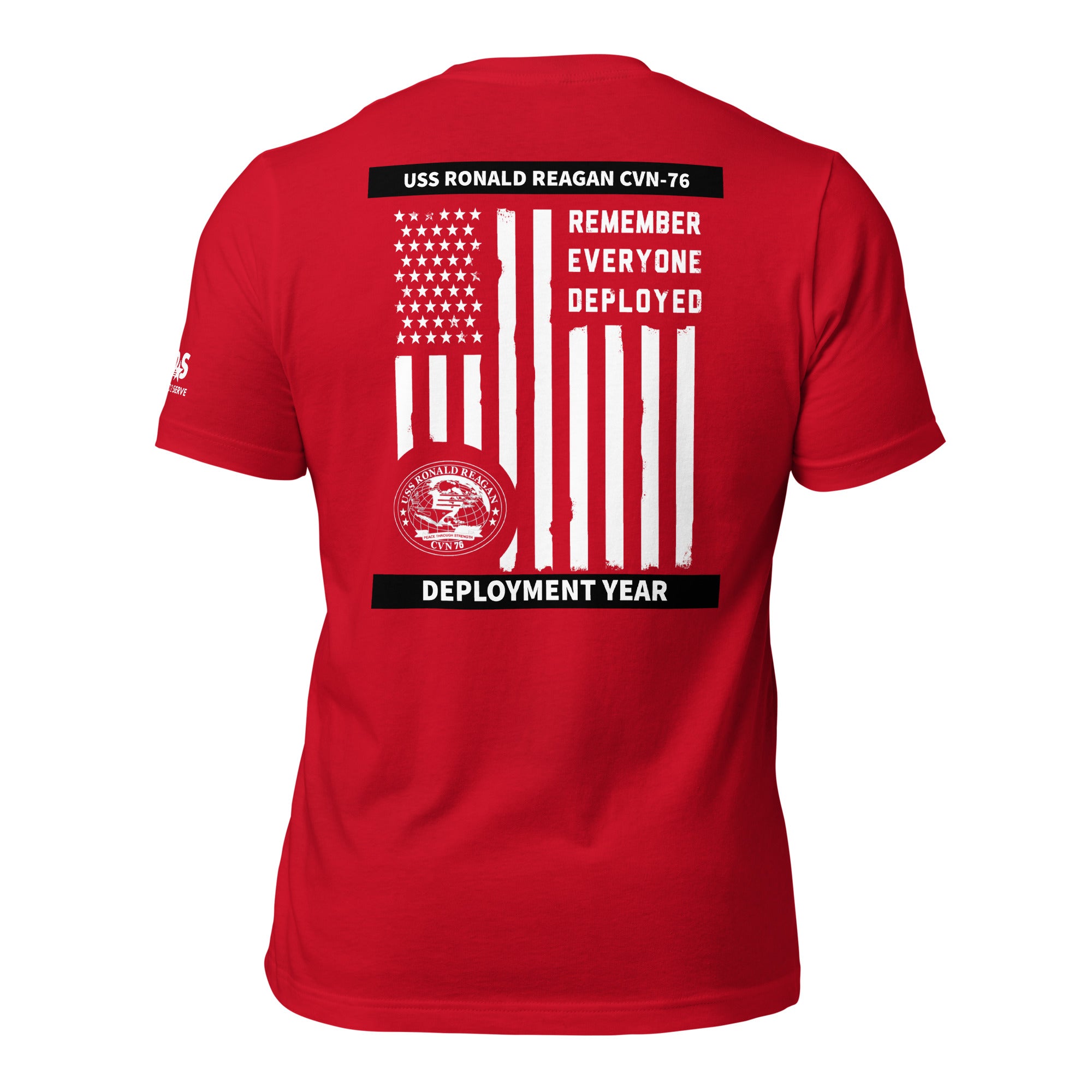 Customizable RED USS RONALD REAGAN Unisex t-shirt
