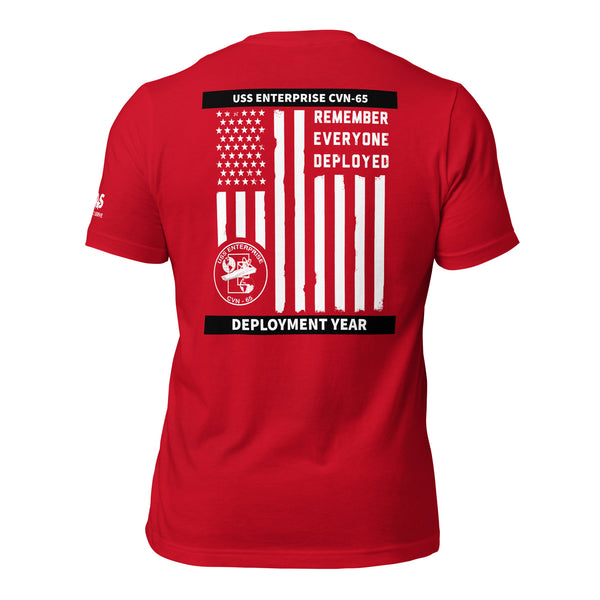 Customizable RED USS ENTERPRISE Unisex t-shirt