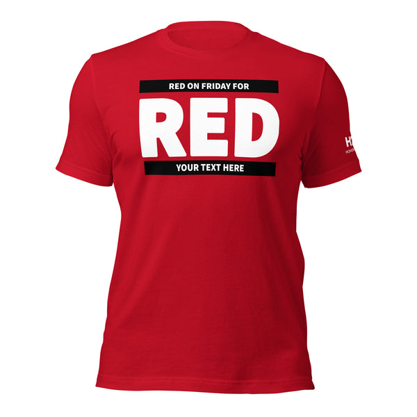 Customizable RED USS THEODORE ROOSEVELT Unisex t-shirt