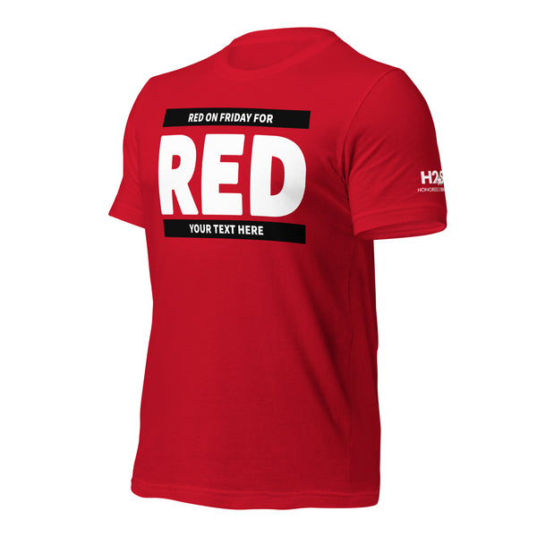 Customizable RED USS THEODORE ROOSEVELT Unisex t-shirt