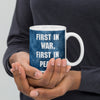 Customizable USS GEORGE WASHINGTON White glossy mug