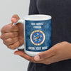 Customizable USS NIMITZ White glossy mug