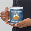 Customizable USS KITTY HAWK White glossy mug