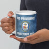 Customizable USS PROVIDENCE (SSN-719) White glossy mug