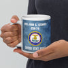 Customizable USS JOHN C. STENNIS White glossy mug