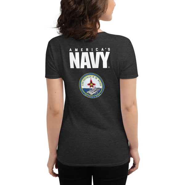 Customizable USS GEORGE H.W. BUSH Women's short sleeve t-shirt
