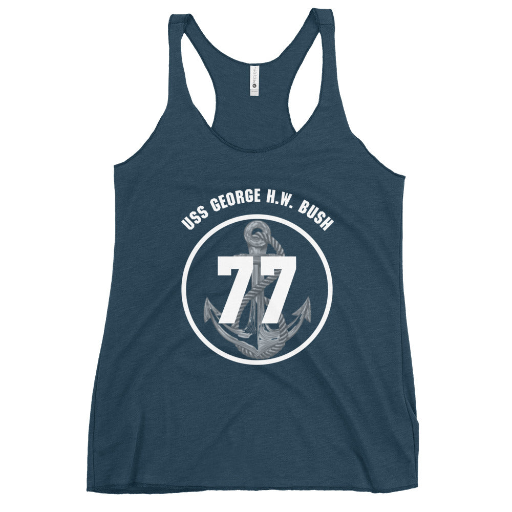 USS GEORGE H.W. BUSH Women's Racerback Tank