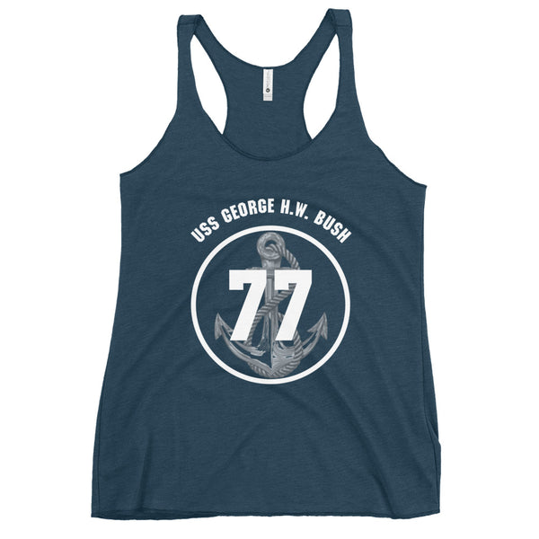 USS GEORGE H.W. BUSH Women's Racerback Tank