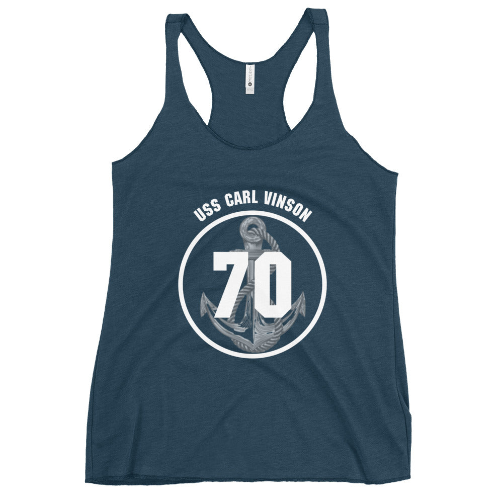 USS CARL VINSON Women's Racerback Tank