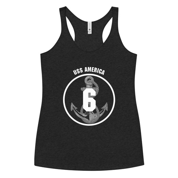 USS AMERICA Women's Racerback Tank