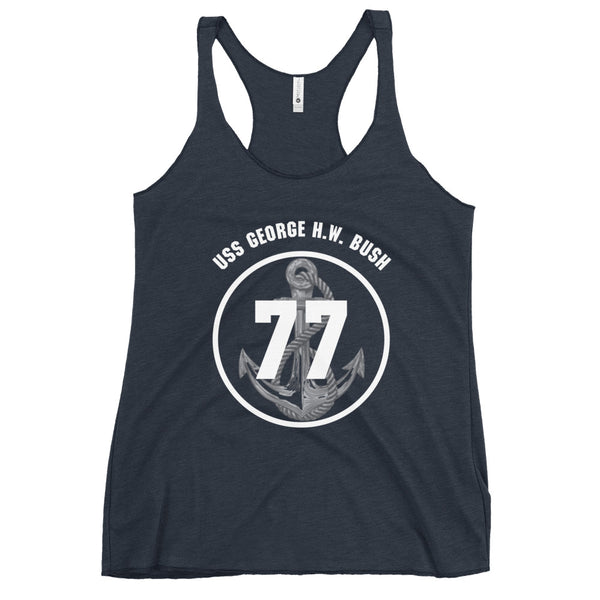 USS GEORGE H.W. BUSH Women's Racerback Tank