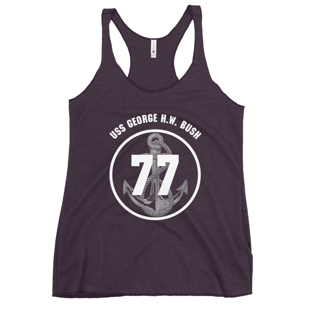 USS GEORGE H.W. BUSH Women's Racerback Tank