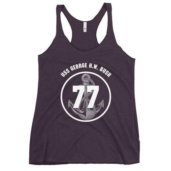 USS GEORGE H.W. BUSH Women's Racerback Tank