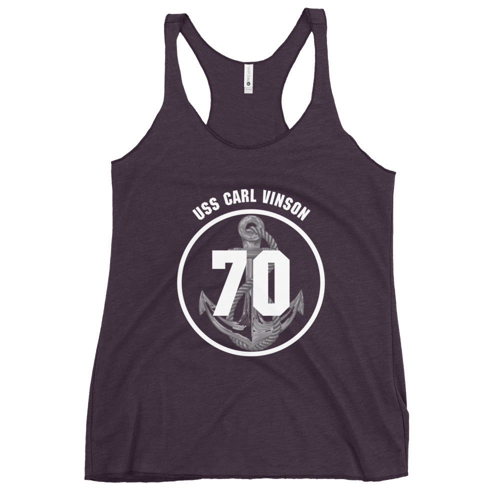 USS CARL VINSON Women's Racerback Tank