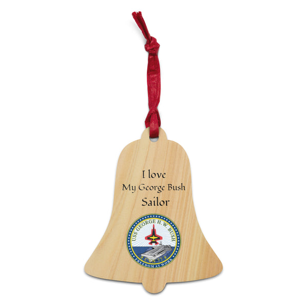 USS GEORGE H.W. BUSH Wooden Ornaments