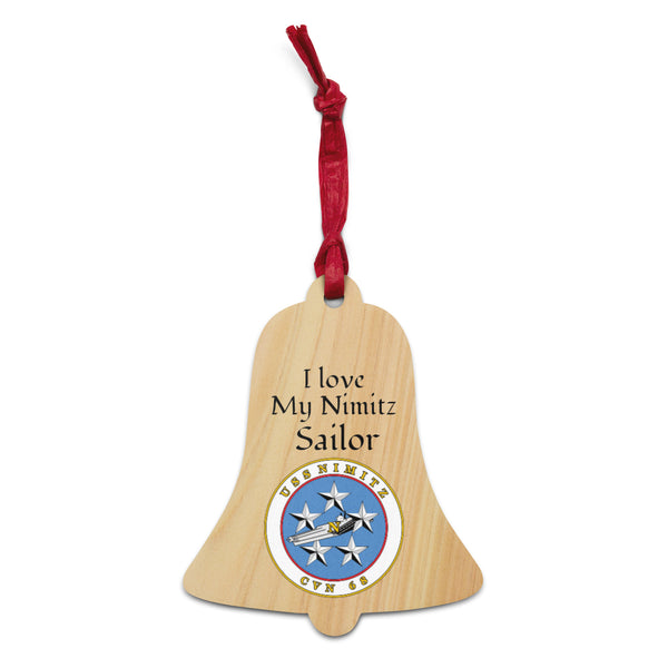 USS NIMITZ Wooden Holiday Ornaments
