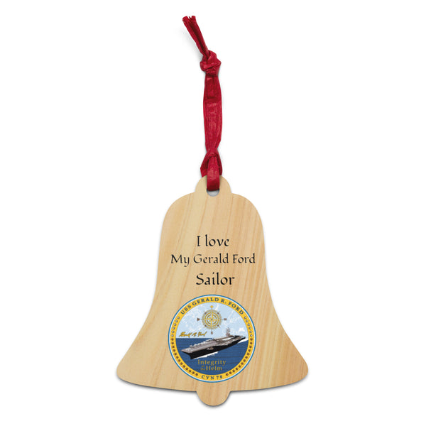 USS GERALD R. FORD Wooden Ornaments