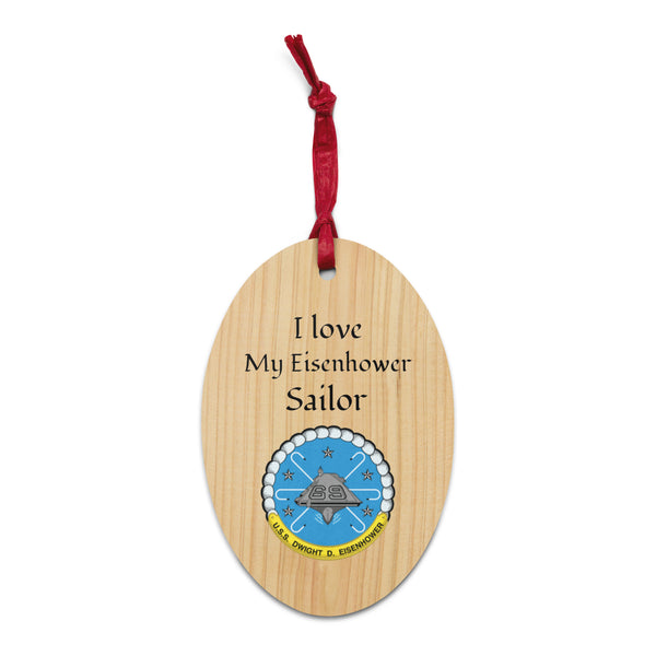 USS DWIGHT D. EISENHOWER Wooden Ornaments