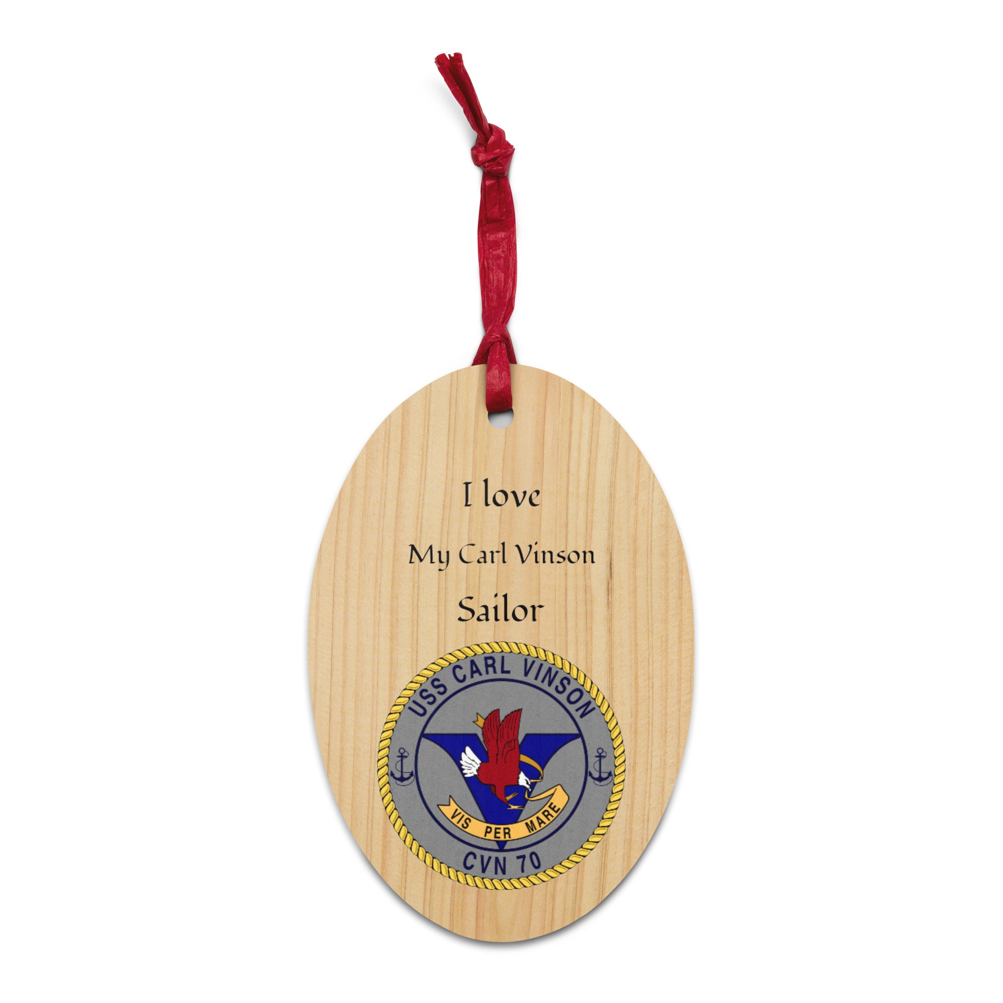 USS CARL VINSON Wooden Ornaments