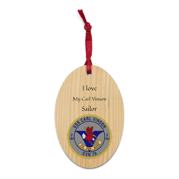 USS CARL VINSON Wooden Ornaments