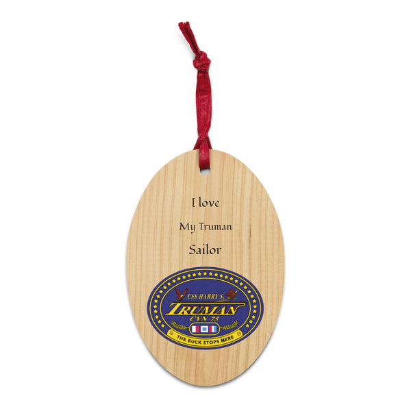 USS HARRY S. TRUMAN Wooden Ornaments